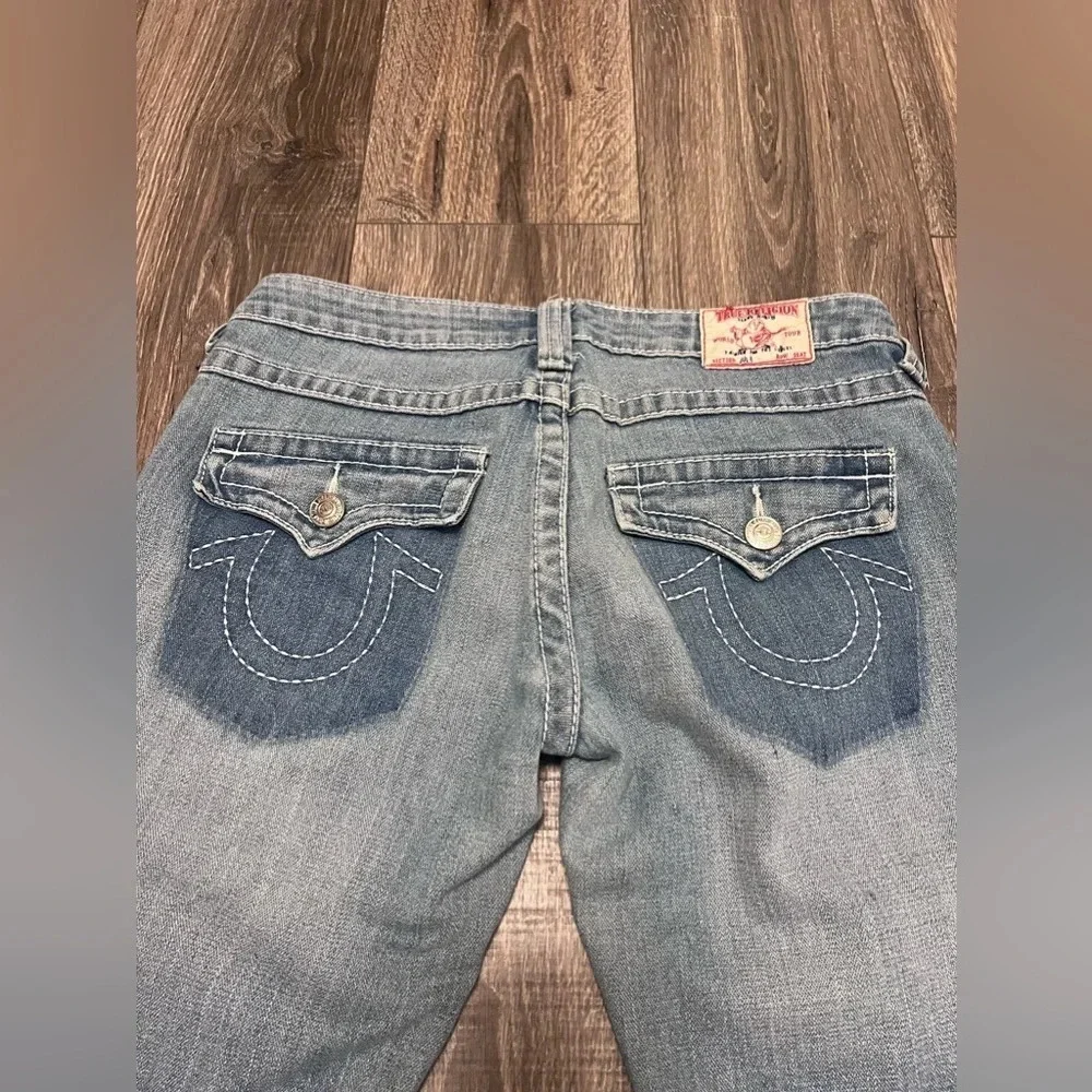 True Religion Shorts Women 28 Blue Denim Julie Bermuda Knee Length USA - Picture 7 of 7